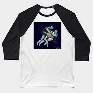 Flirtyrobot floating in space Baseball T-Shirt